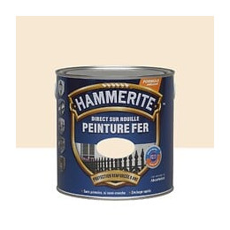 Peinture Hammerite Direct sur Rouille - Blanc Casse - Brillant - 25L