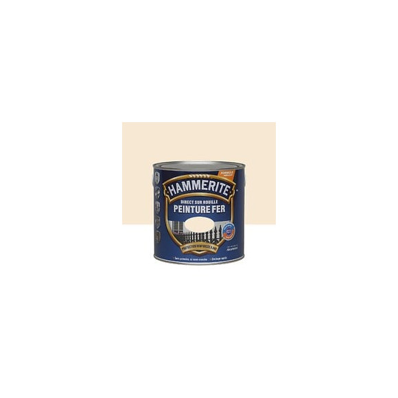 Peinture Hammerite Direct sur Rouille - Blanc Casse - Brillant - 25L