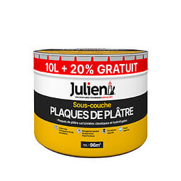 Sous couche plaque de plâtre - Blanc - Mat - 10L+20% gratuit