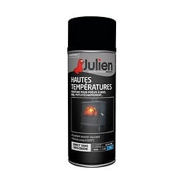 Peinture HAUTES TEMPERATURES 600C MAT Noir aerosol 400ml