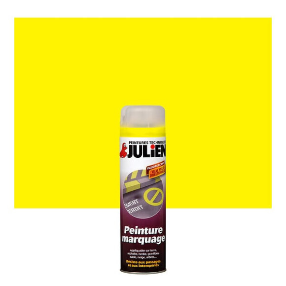 Peinture MARQUAGE SATIN Jaune Fluo aerosol 500ml