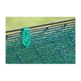 20 pinces de fixation pour brise-vue tissés vert 3.40x2cm