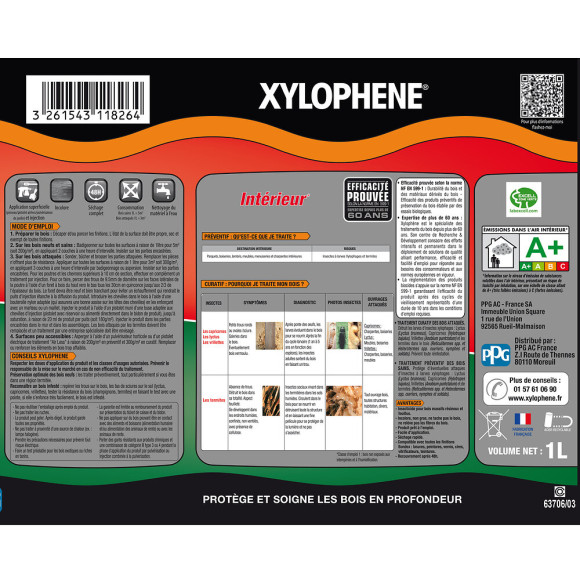 Traitement poutres-charpentes Pot 1l expertise 60 ans