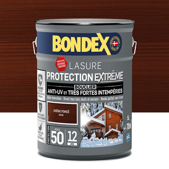 Lasure BX Protection Extrême Indice 50-12Ans Chêne Rust Satin- 5L