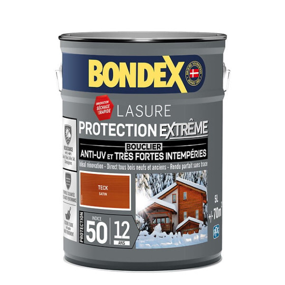 Lasure Protection Extrême Indice 50-12Ans Teck Satin- 5L