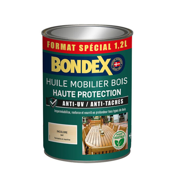 Bondex huile mobilier incolore mat 1.2l