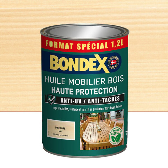 Bondex huile mobilier incolore mat 1.2l