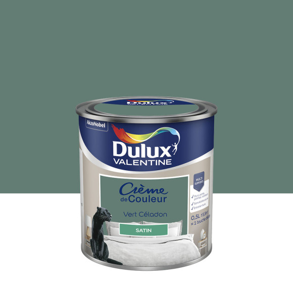 Peinture Crème de Couleur - Vert Céladon - Satin - 05L