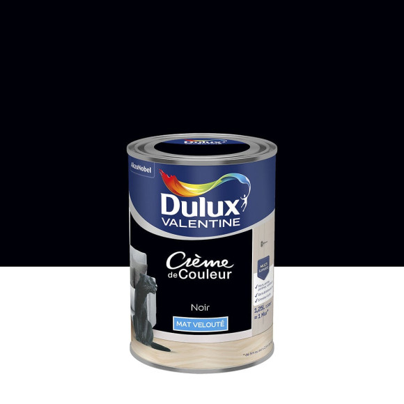 Peinture Crème de Couleur - Noir - Mat - 125L