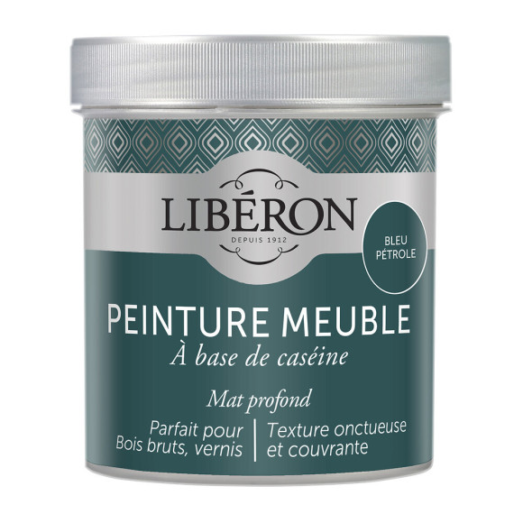 Peinture meuble Caseine - Bleu petrole - Mat - 05L