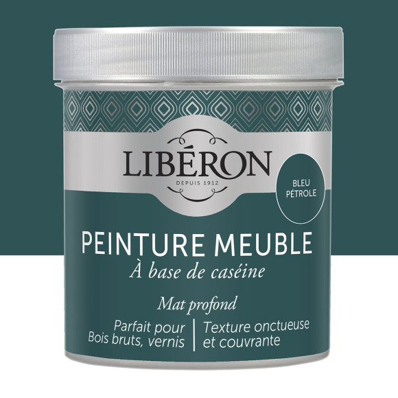 Peinture meuble Caseine - Bleu petrole - Mat - 05L