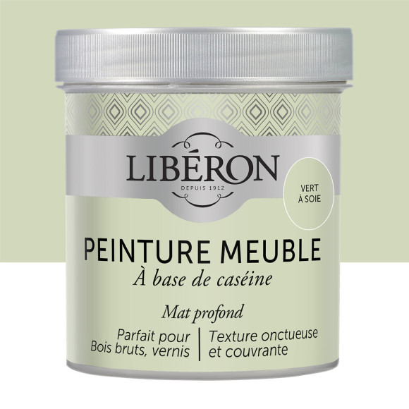 Peinture meuble Caseine - Vert à  Soie - Mat - 05L