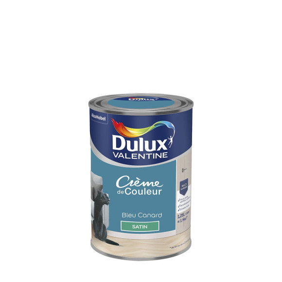 Peinture Crème de Couleur - Bleu Canard - Satin - 125L