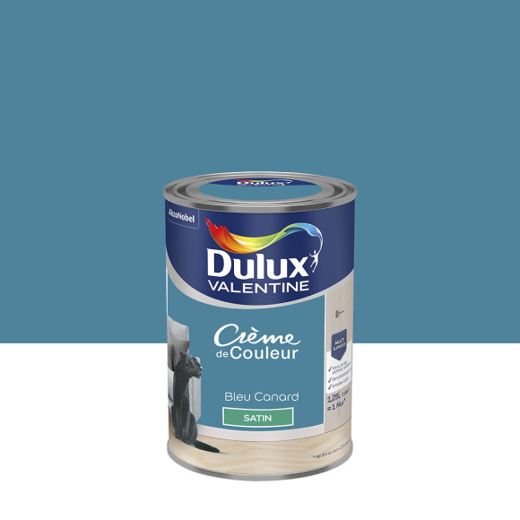 Peinture Crème de Couleur - Bleu Canard - Satin - 125L