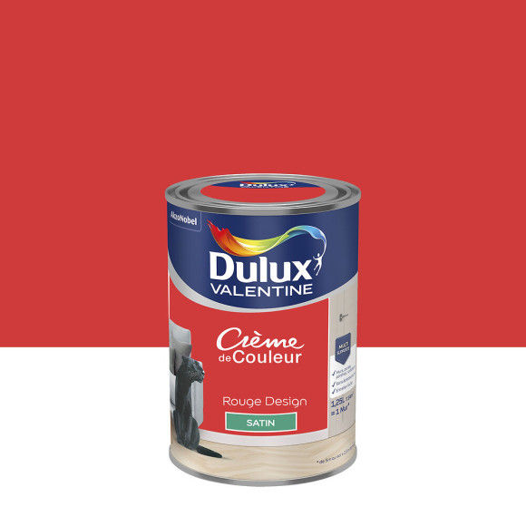 Peinture Crème de Couleur - Rouge Design - Satin - 125L