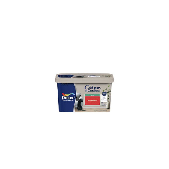 Peinture Crème de Couleur - Rouge Design - Satin - 25L