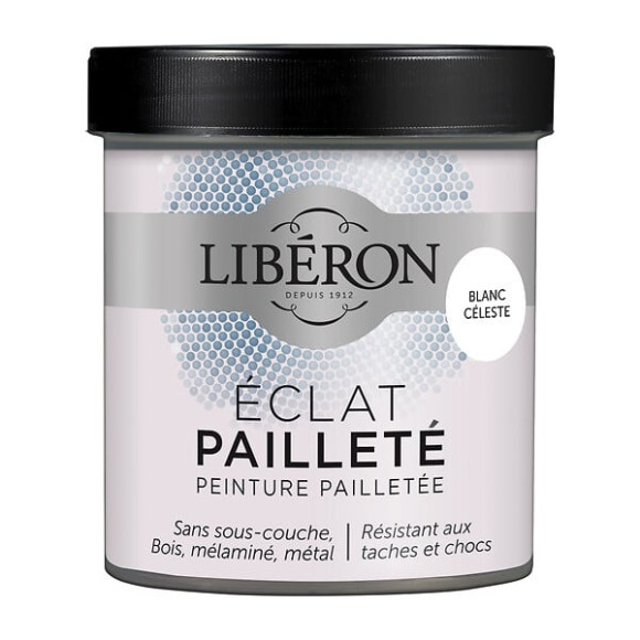 Peinture L'eclat paillete Blanc celeste Pot 0.5l