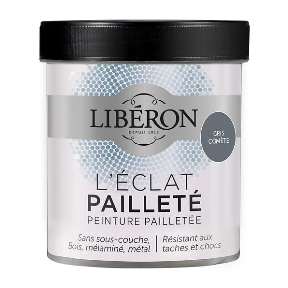 Peinture L'eclat paillete Gris comète Pot 0.5l