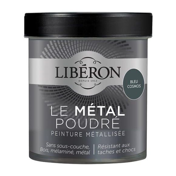 Peinture Le metal Poudre Bleu cosmos Pot 0.5l