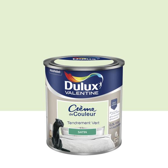 Peinture Crème de Couleur - Tendrement Vert ® - Satin - 05L