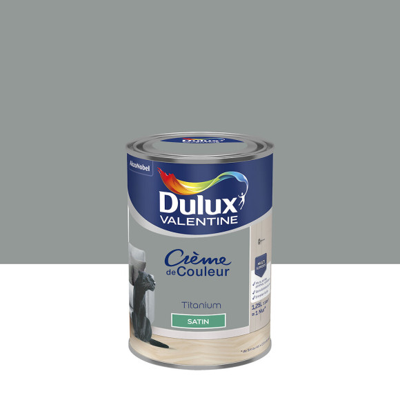 Peinture Crème de Couleur - Titanium - Satin - 125L