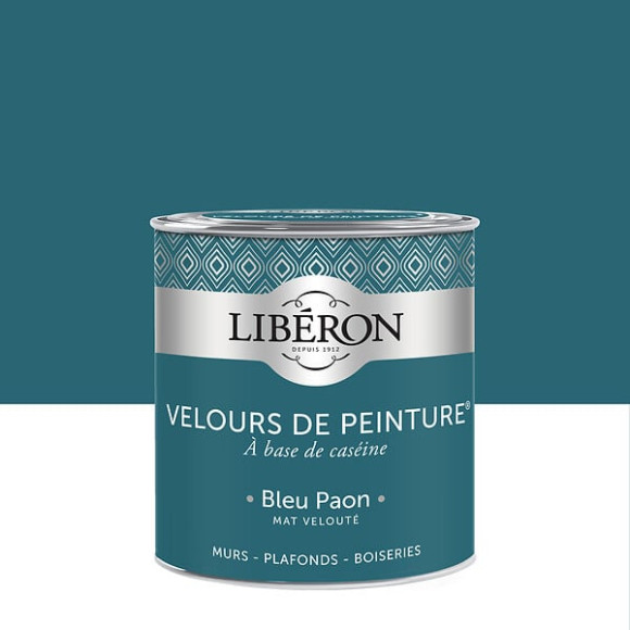 Velours de peinture - Bleu paon - Mat - 05L