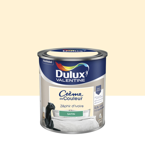 Peinture Crème de Couleur - Zéphir d'Ivoire - Satin - 05L