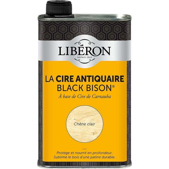 Cire antiquaire liquide Black Bison Chêne clair 0.5l