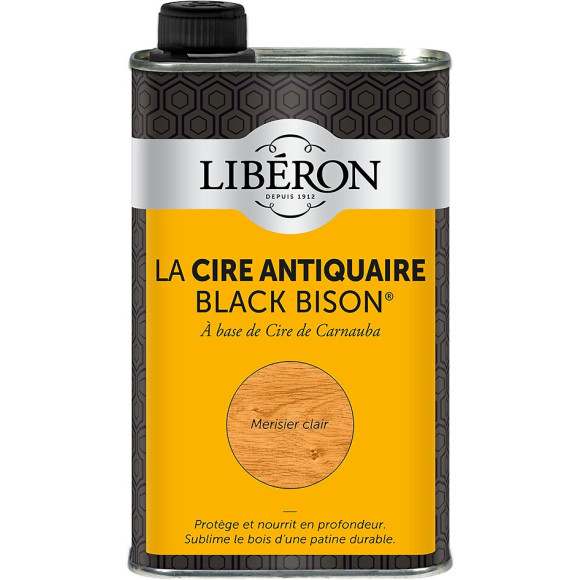 Cire antiquaire liquide Black Bison Merisier clair 0.5l