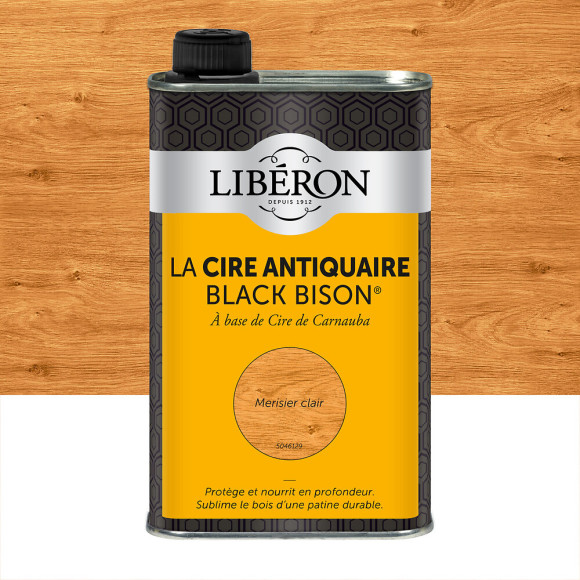 Cire antiquaire liquide Black Bison Merisier clair 0.5l