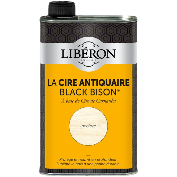 Cire antiquaire liquide Black Bison Incolore Bidon 0.5l