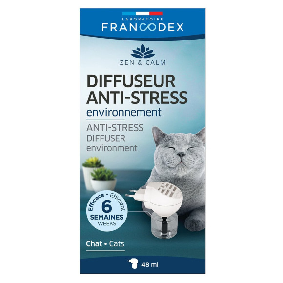 Lot diffuseur anti-stress 48 ml pour chat + recharge a -50%