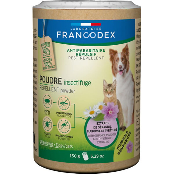 POUDRE ANTIPARASITAIRE REPULSIVE CHIEN & CHAT 150g