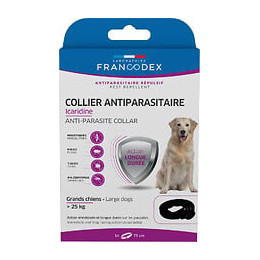 Collier icaridine grand chien noir