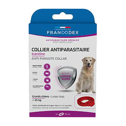 Collier icaridine grand chien rouge