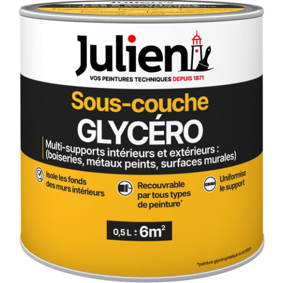 Peinture sous-couche Glycéro - Blanc - Mat - 05L