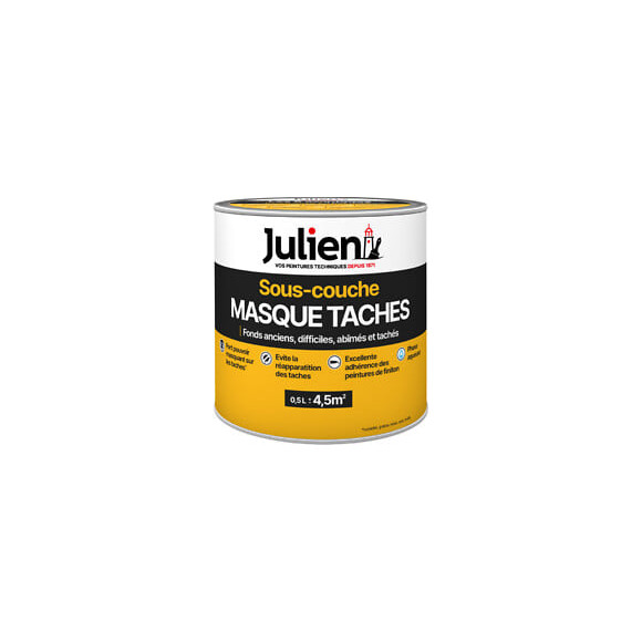 Sous-couche masque tâches multi-supports mat blanc Julien  0.5L