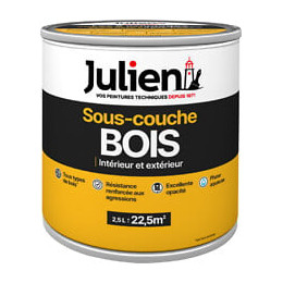 Sous-couche bois interieur-exterieur - Blanc mat - 2.5L