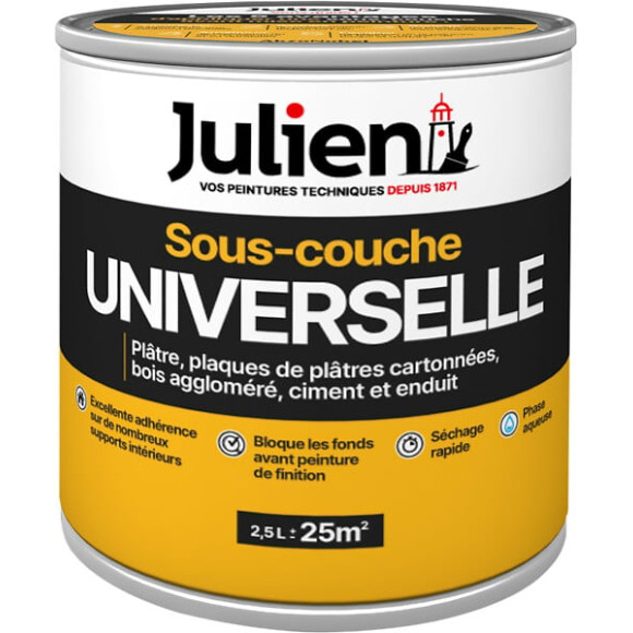 Sous-couche universelle mat blanc Julien 2.5L