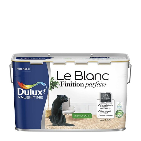 Peinture Le Blanc Finition Parfaite Dulux Valentine Satin 2.5L