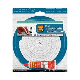 Joint rond PYROFEU L.2 m D.6 mm avec colle 17ml pour Poêles et inserts