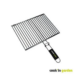 grille double en acier chromé 40 x 30 cm