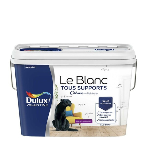 Peinture Le Blanc Crème -  Velours - 5L