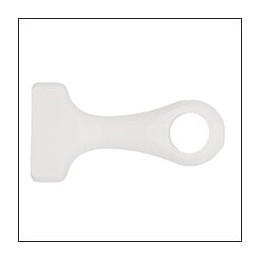 2 supports de tringle monobloc diamètre 20mm bois laqué blanc