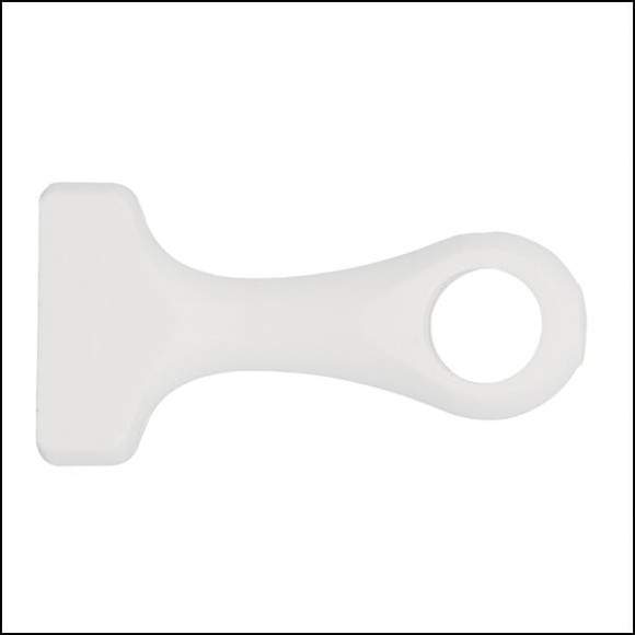 2 supports de tringle monobloc diamètre 20mm bois laqué blanc