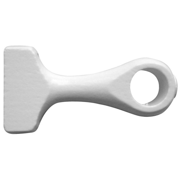 2 supports de tringle monobloc diamètre 20mm bois laqué blanc