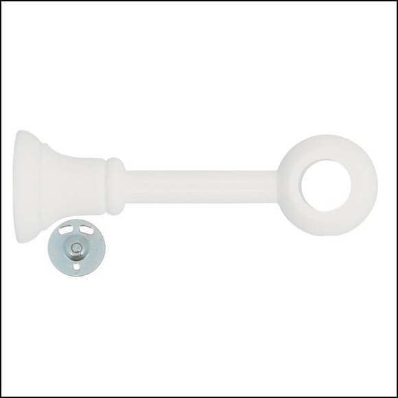 Support de tringle réglable diamètre 20mm bois laqué blanc