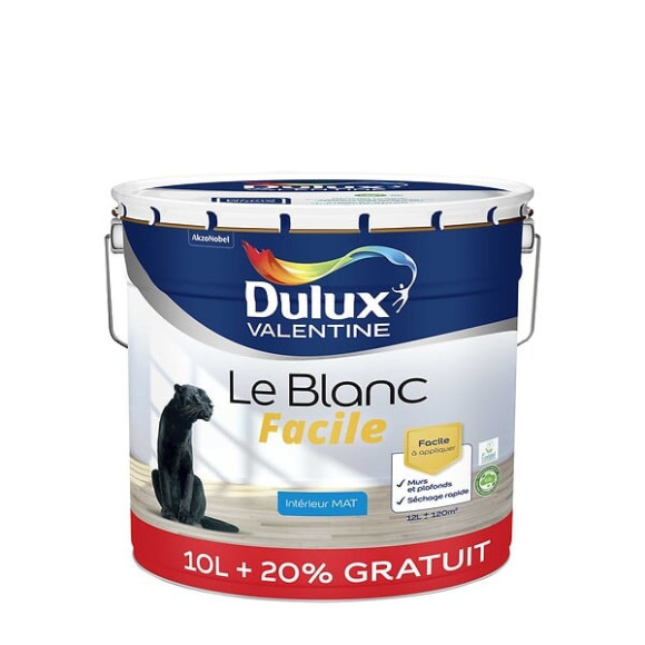 Peinture Le Blanc Facile - Mat - 10L+20%