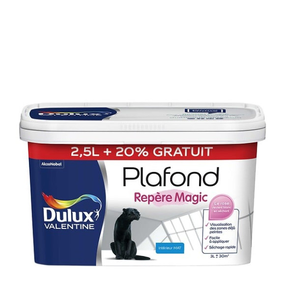 Peinture Plafond Magic Dulux Valentine Mat 2.5L+20%