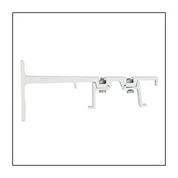 Supports muraux doubles avancée 120mm rail 24x16 blanc